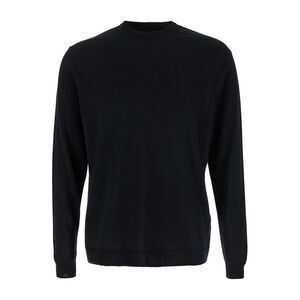 Low Brand Men Black Crew Neck Pullover In Virgin Wool Man